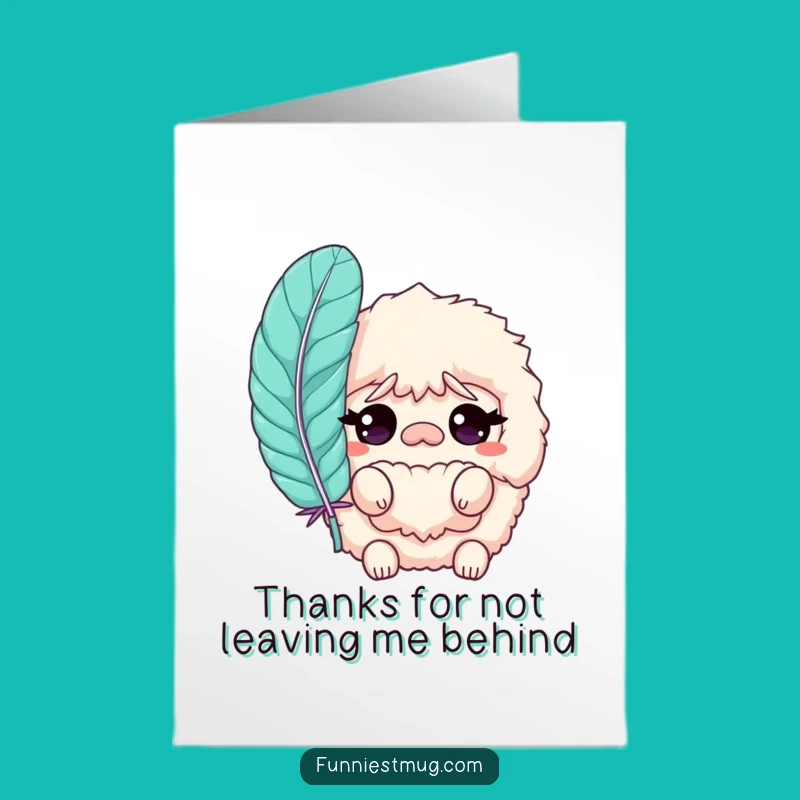Free Printable Slipper Thank You Card: Funny Confused Design, Instant Download