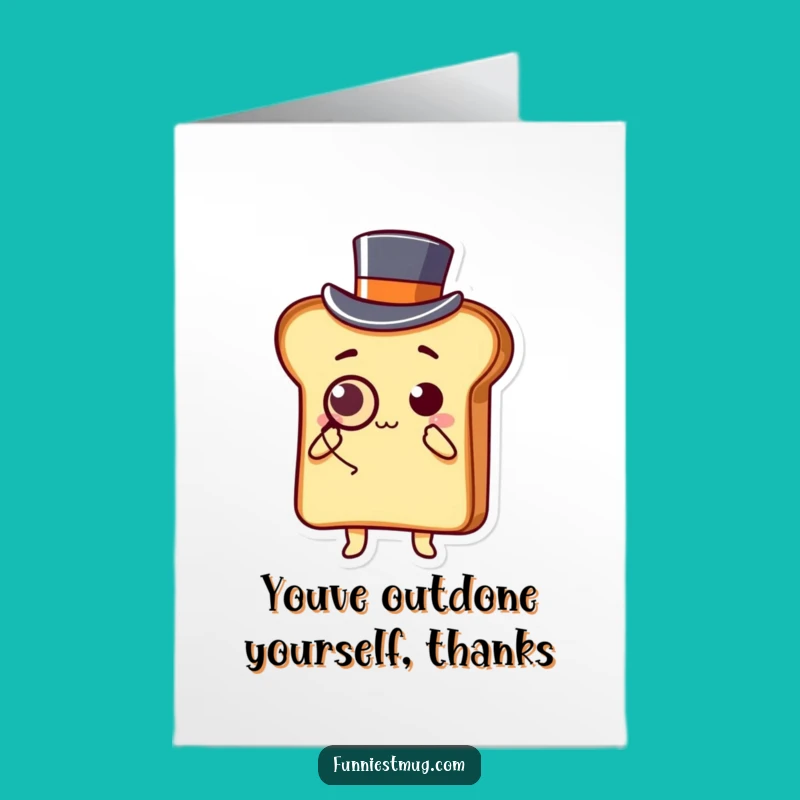 Free Printable Thank You Card: Dapper Toast Bowing Gratitude
