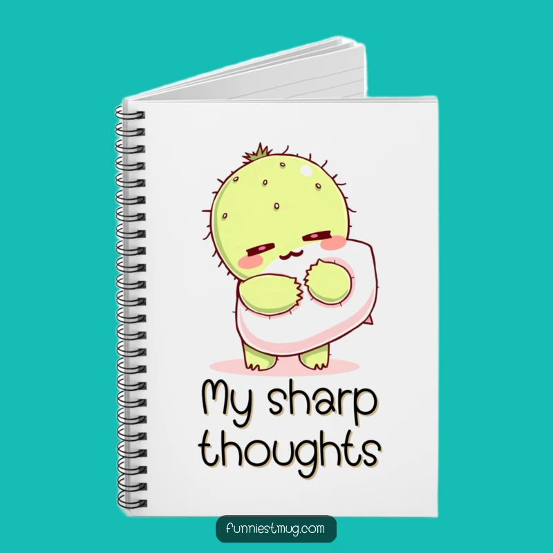 Funny Kawaii Cactus Notebook - Journal Your Prickly Thoughts