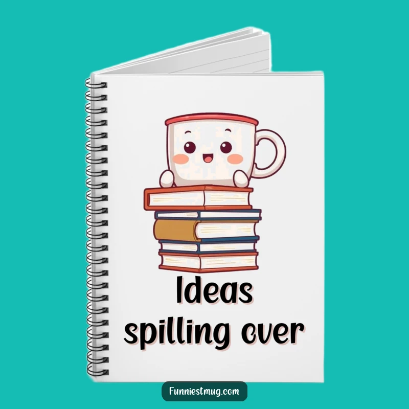 Funny Kawaii Coffee Mug Notebook - Journal Your Funny Thoughts