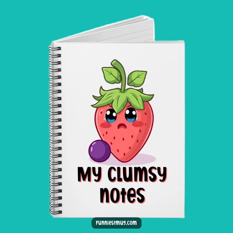 Funny Strawberry Slip Notebook: Jot Down Notes, Not Grapes!