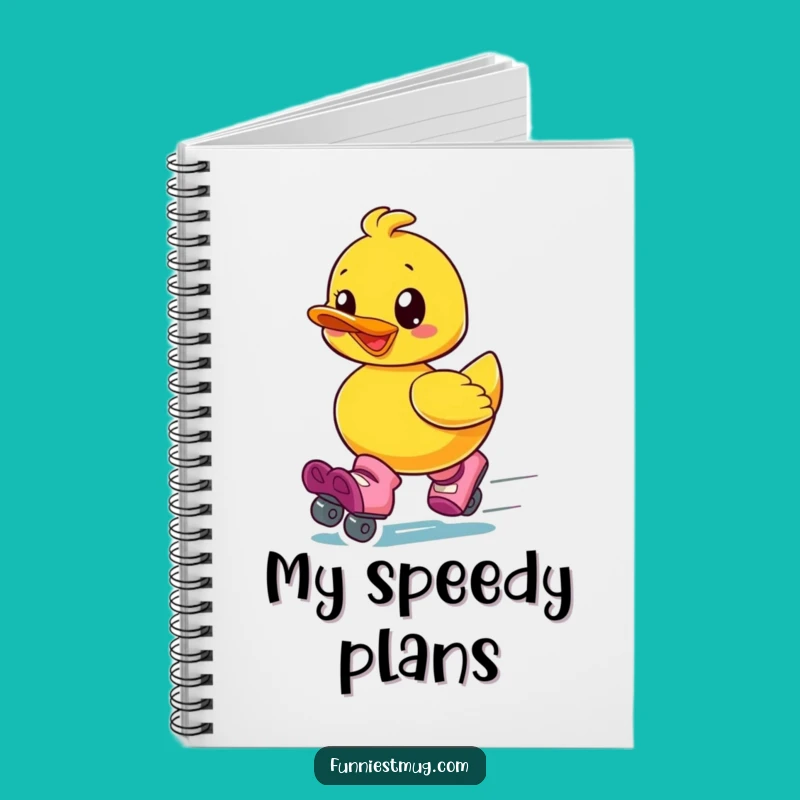 Funny Roller Skate Duck Notebook: Jot Down Ideas with Joyful Speed
