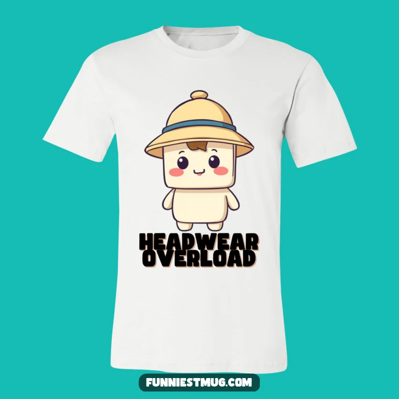 Funny Blocky Hat T-Shirt: Hilarious Wear for Those Who Love to Hide!
