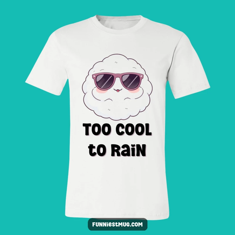 Funny Cloud Sunglasses T-Shirt: Comical Character Tee for Sunny Vibes