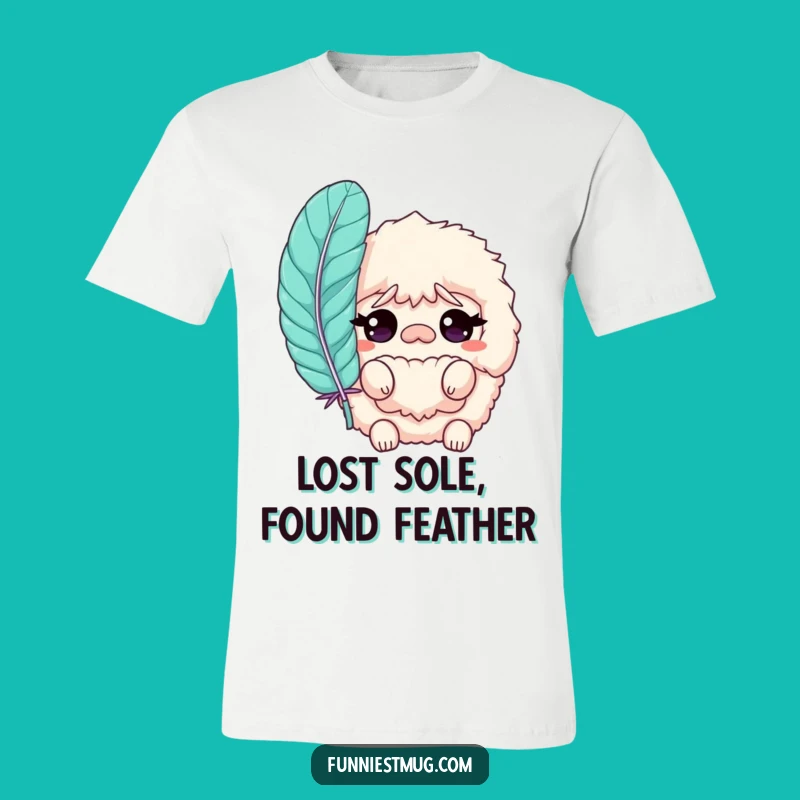 Funny Slipper T-Shirt: Bewildered Fluffy Character Design, Perfect Comedic Outfit Gift