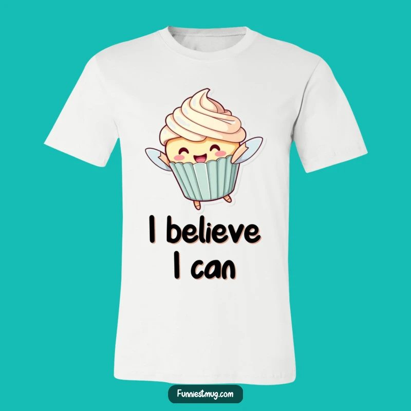 Funny Flying Cupcake T-Shirt: Wear Your Sweet Dreams with Comical Style