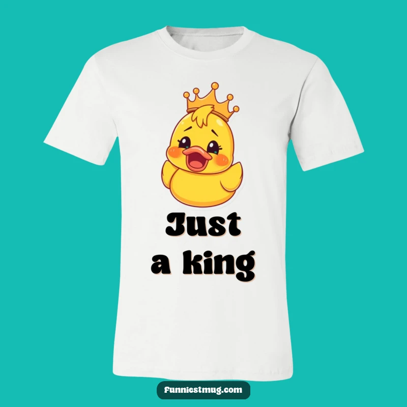 Funny Rubber Ducky Crown T-Shirt: Shocked Joy Graphic Tee, Fun Gift