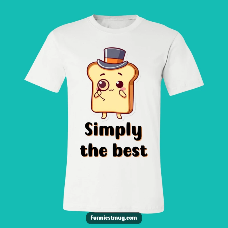 Funny Kawaii Toast Top Hat T-Shirt: Bowing Gentleman Design