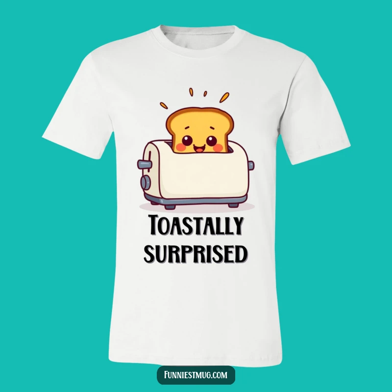 Funny Toast Surprise T-Shirt - Smiling Pop-Up Tee, Breakfast Humor Gift