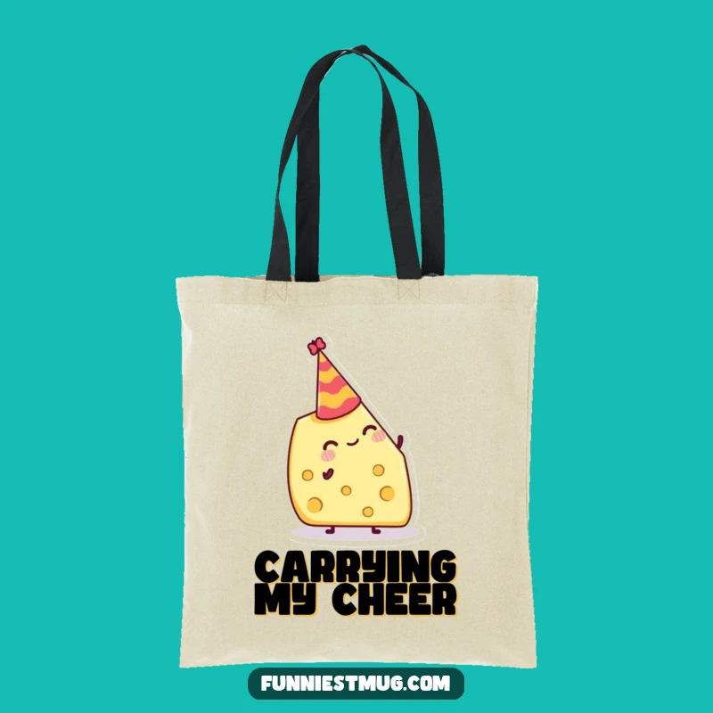 Funny Cheese Hat Tote Bag: Carry Your Party Essentials with This Humorous Bag