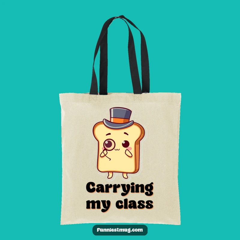 Funny Kawaii Toast Tote Bag: Carry Your Style with Class