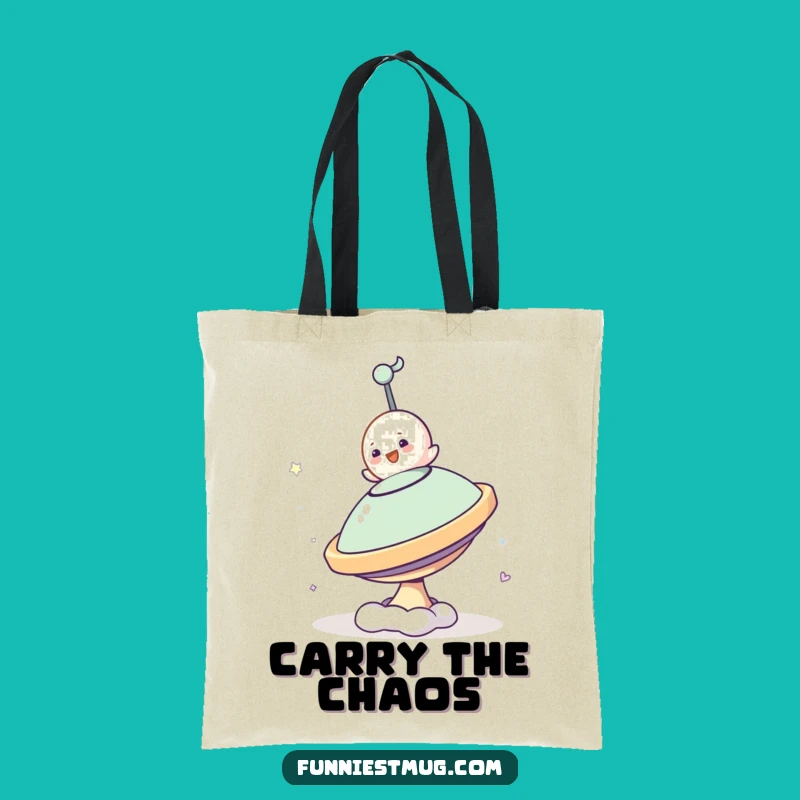 Funny Blob Spinning Top Tote Bag: Carry Your Enthusiasm Hilariously