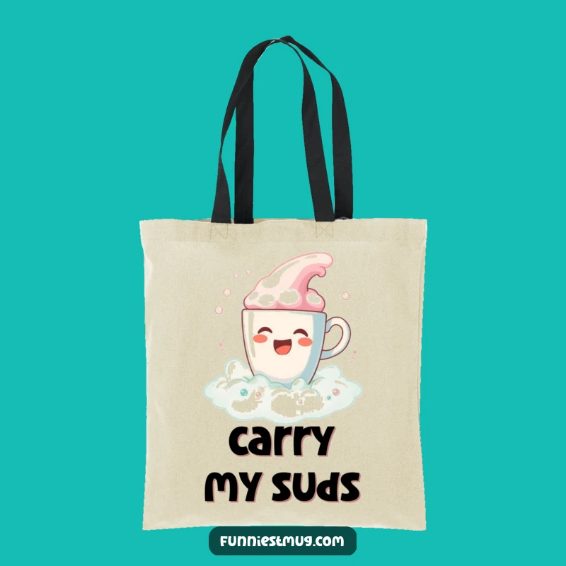 Funny Coffee Bath Spill Tote Bag: Carry Your Laughs in Style