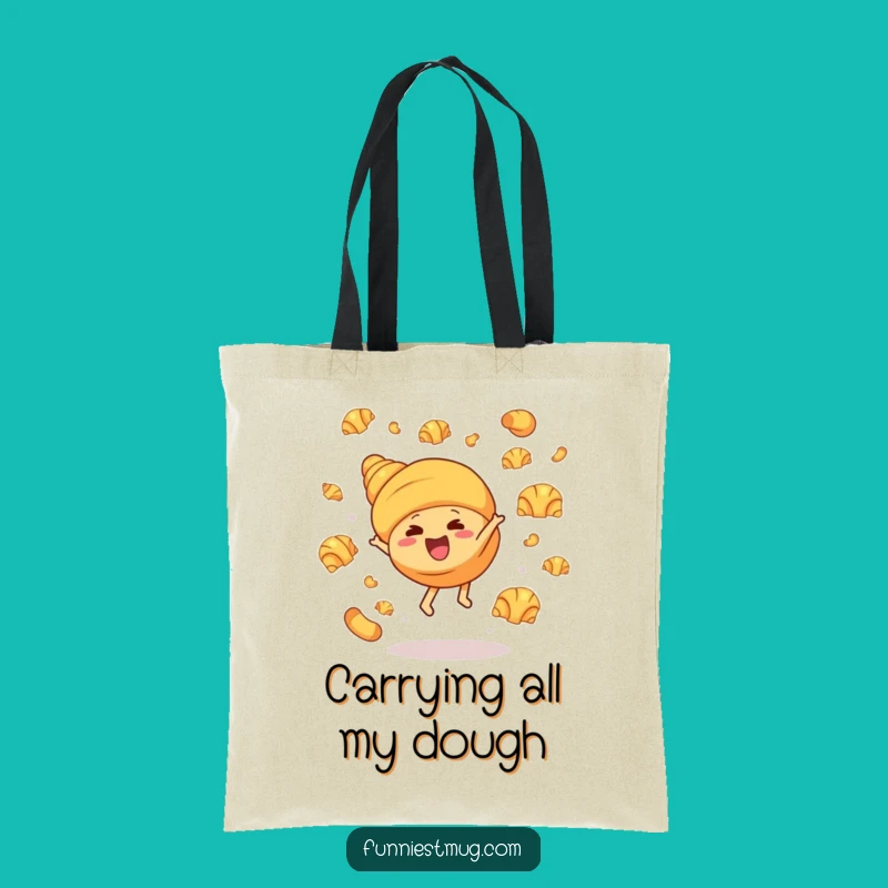 Funny Croissant Cartwheel Tote Bag - Spacious and Hilarious Carry-All