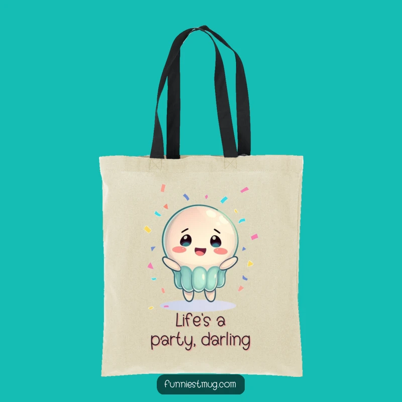 Funny Jelly Joy Tote Bag: Bewildered Confetti Carrier