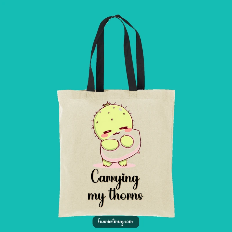 Funny Kawaii Cactus Tote Bag: Hugging Pillow Humor