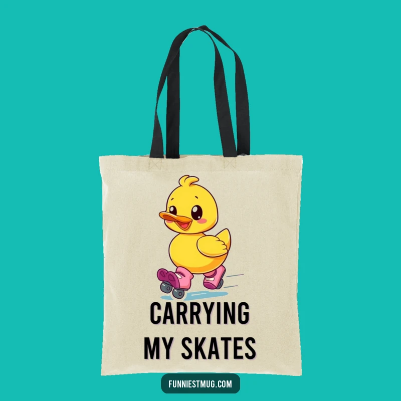 Funny Roller Skate Duck Tote Bag: Carry Your Joyful Speed Everywhere