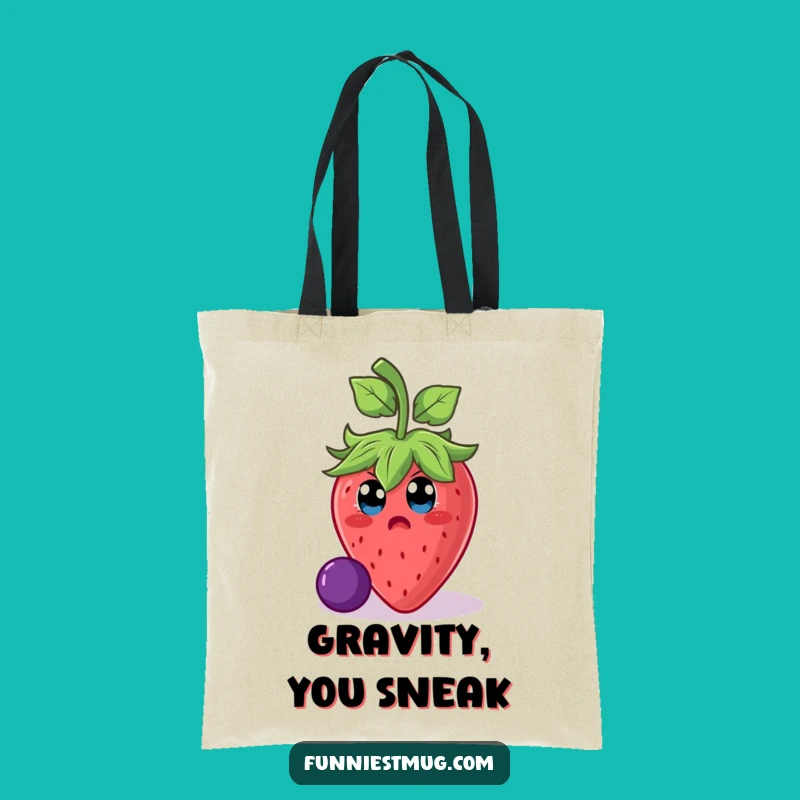 Funny Strawberry Slip Tote Bag: Carry Your Laughs Everywhere!