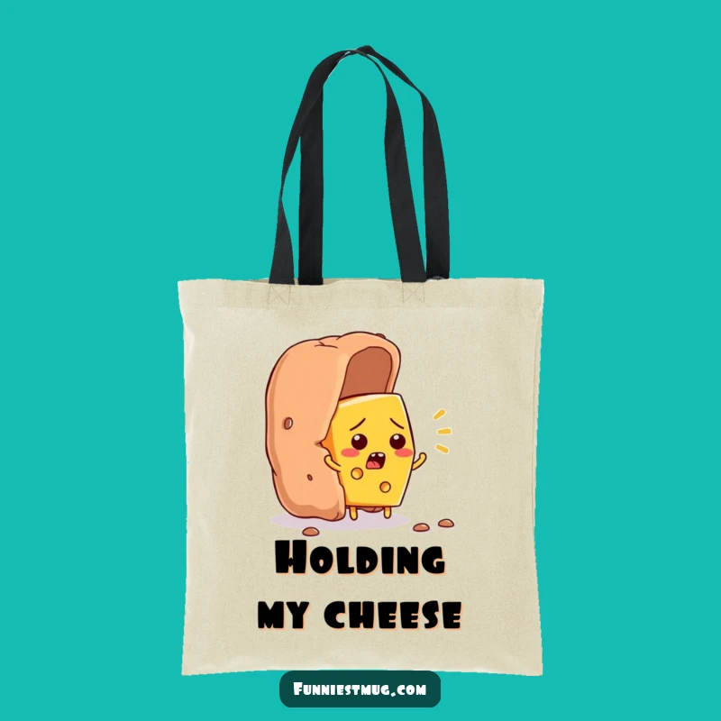 Funny Cheese Escape Tote Bag: Carry Your Laughs with Flustered Cheese