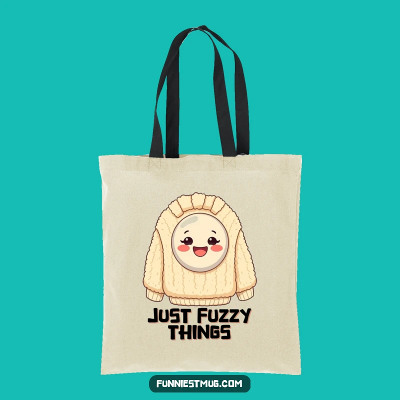 Funny Happy Button Sweater Tote Bag: Carry Your Laughs in This Humorous Accessory